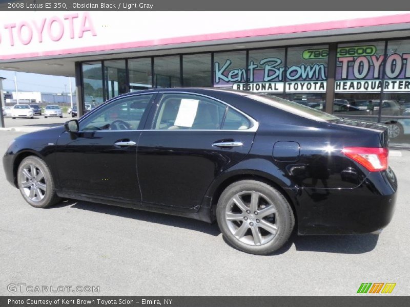Obsidian Black / Light Gray 2008 Lexus ES 350