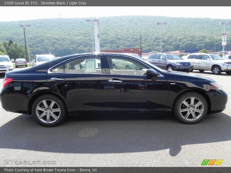 Obsidian Black / Light Gray 2008 Lexus ES 350