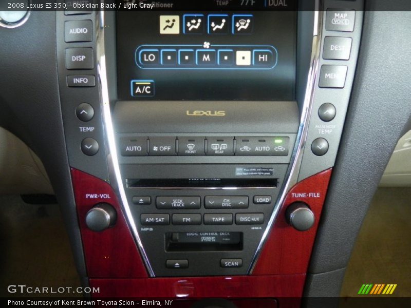 Obsidian Black / Light Gray 2008 Lexus ES 350