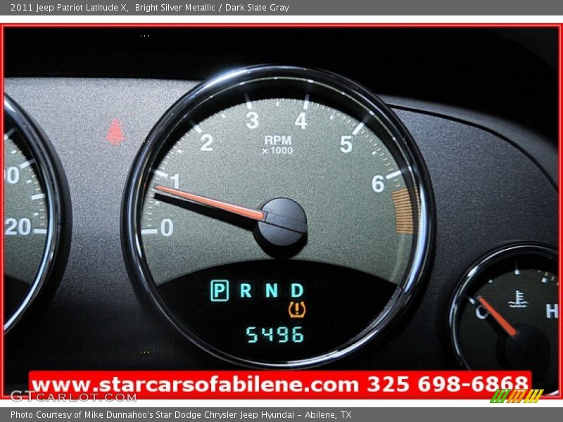 Bright Silver Metallic / Dark Slate Gray 2011 Jeep Patriot Latitude X
