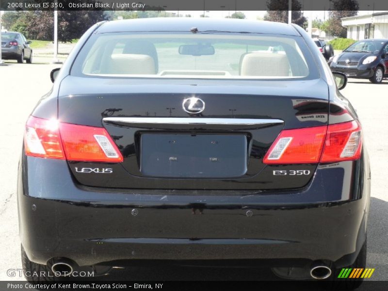 Obsidian Black / Light Gray 2008 Lexus ES 350
