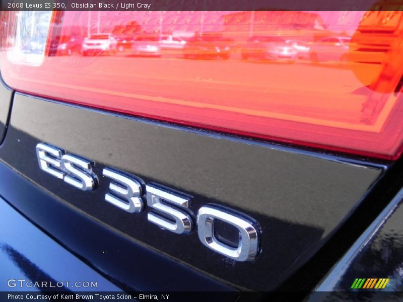 Obsidian Black / Light Gray 2008 Lexus ES 350