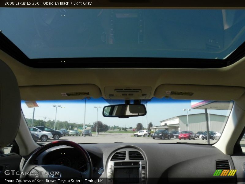 Obsidian Black / Light Gray 2008 Lexus ES 350