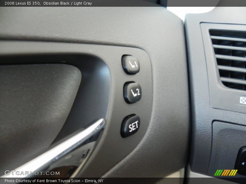 Obsidian Black / Light Gray 2008 Lexus ES 350