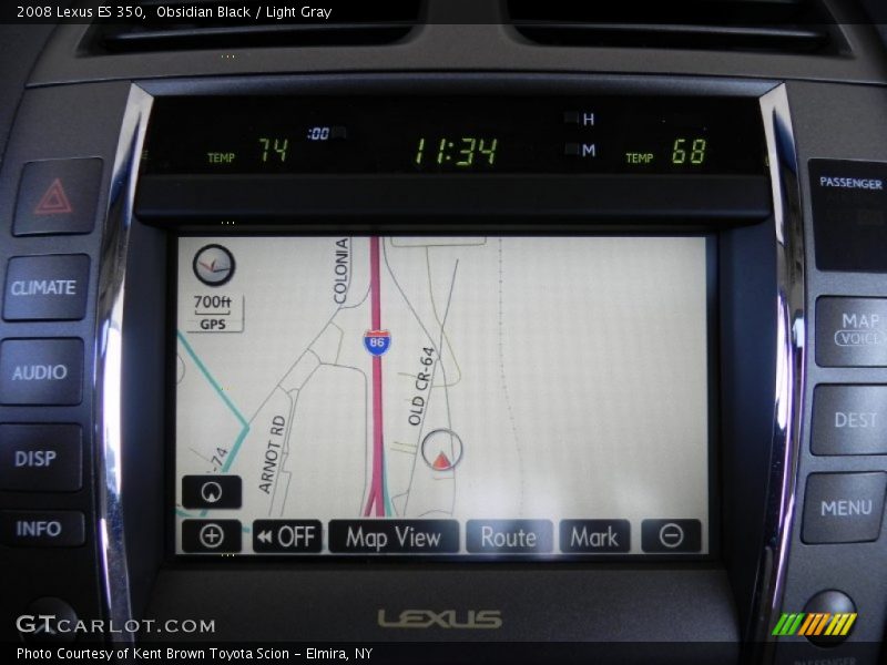 Obsidian Black / Light Gray 2008 Lexus ES 350
