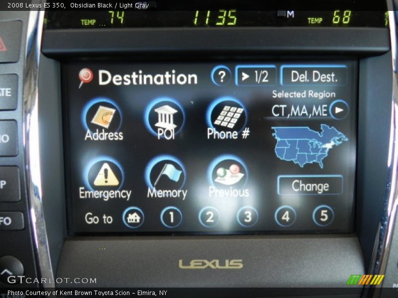 Obsidian Black / Light Gray 2008 Lexus ES 350