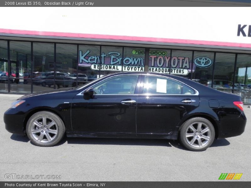 Obsidian Black / Light Gray 2008 Lexus ES 350