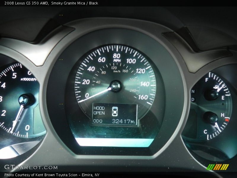 Smoky Granite Mica / Black 2008 Lexus GS 350 AWD