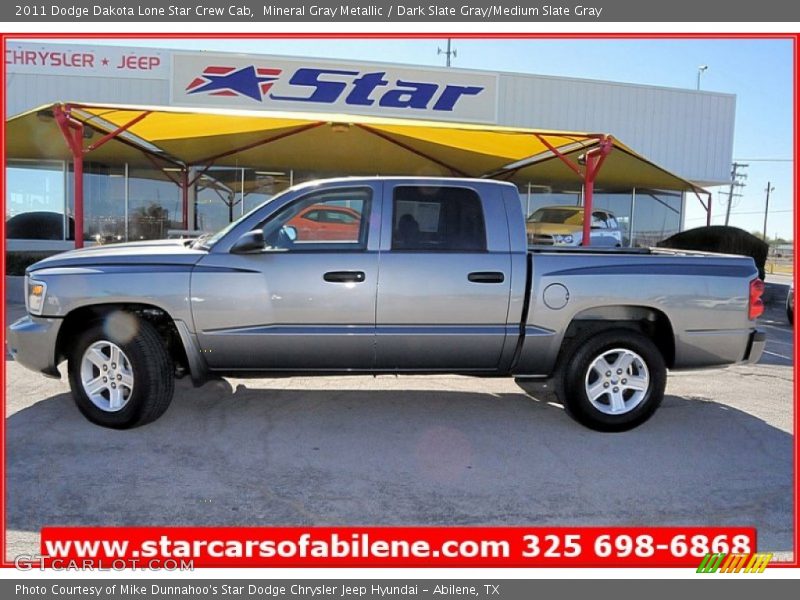 Mineral Gray Metallic / Dark Slate Gray/Medium Slate Gray 2011 Dodge Dakota Lone Star Crew Cab