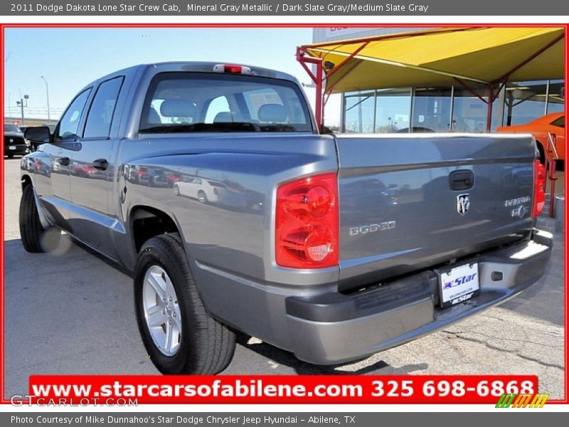 Mineral Gray Metallic / Dark Slate Gray/Medium Slate Gray 2011 Dodge Dakota Lone Star Crew Cab