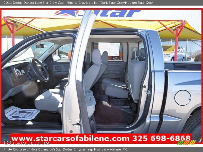 Mineral Gray Metallic / Dark Slate Gray/Medium Slate Gray 2011 Dodge Dakota Lone Star Crew Cab