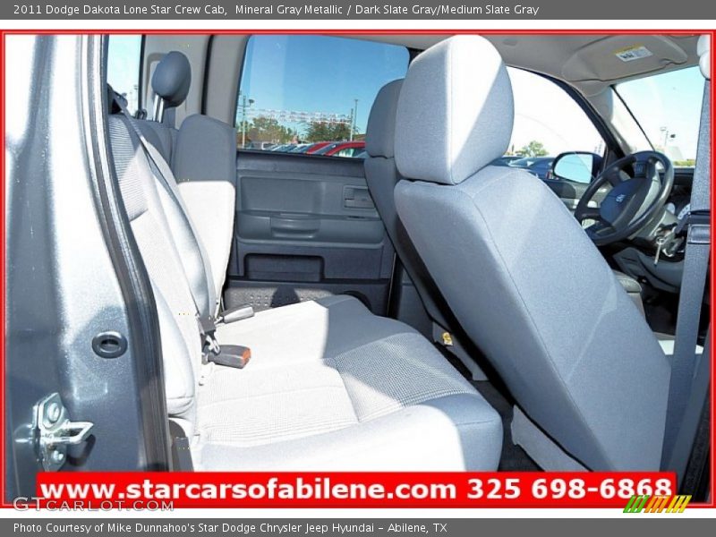 Mineral Gray Metallic / Dark Slate Gray/Medium Slate Gray 2011 Dodge Dakota Lone Star Crew Cab