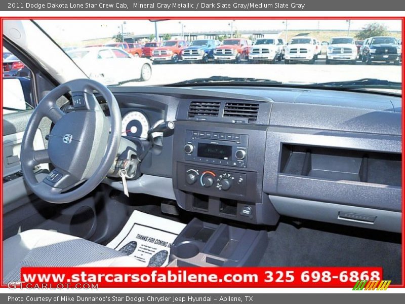 Mineral Gray Metallic / Dark Slate Gray/Medium Slate Gray 2011 Dodge Dakota Lone Star Crew Cab