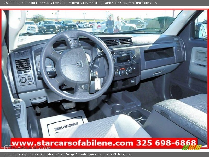 Mineral Gray Metallic / Dark Slate Gray/Medium Slate Gray 2011 Dodge Dakota Lone Star Crew Cab