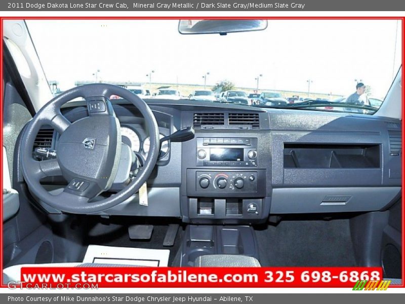 Mineral Gray Metallic / Dark Slate Gray/Medium Slate Gray 2011 Dodge Dakota Lone Star Crew Cab
