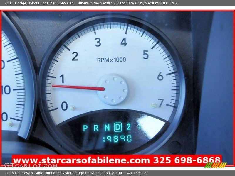 Mineral Gray Metallic / Dark Slate Gray/Medium Slate Gray 2011 Dodge Dakota Lone Star Crew Cab