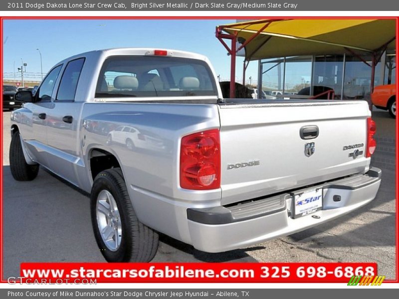 Bright Silver Metallic / Dark Slate Gray/Medium Slate Gray 2011 Dodge Dakota Lone Star Crew Cab