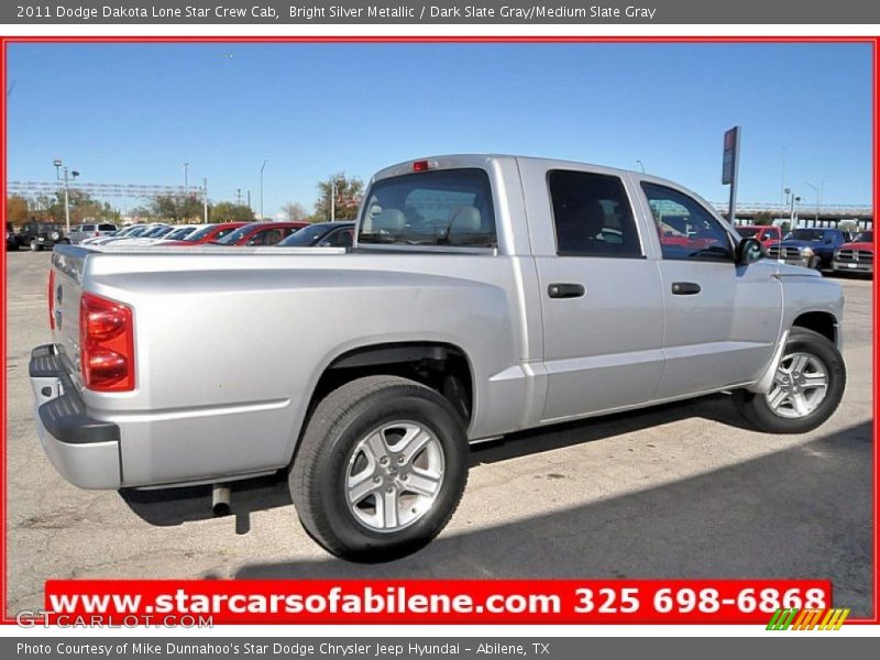 Bright Silver Metallic / Dark Slate Gray/Medium Slate Gray 2011 Dodge Dakota Lone Star Crew Cab
