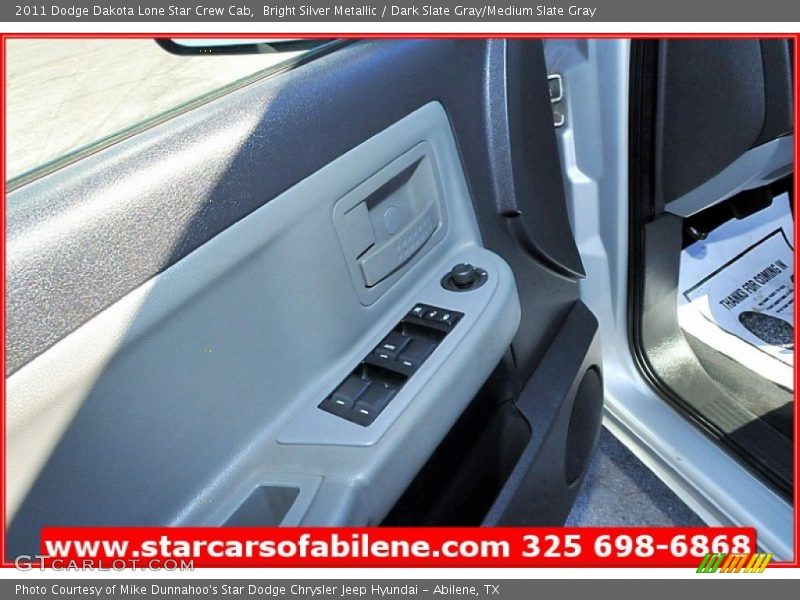 Bright Silver Metallic / Dark Slate Gray/Medium Slate Gray 2011 Dodge Dakota Lone Star Crew Cab