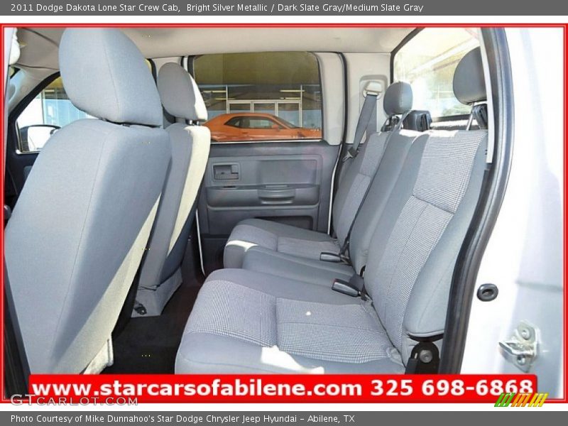 Bright Silver Metallic / Dark Slate Gray/Medium Slate Gray 2011 Dodge Dakota Lone Star Crew Cab