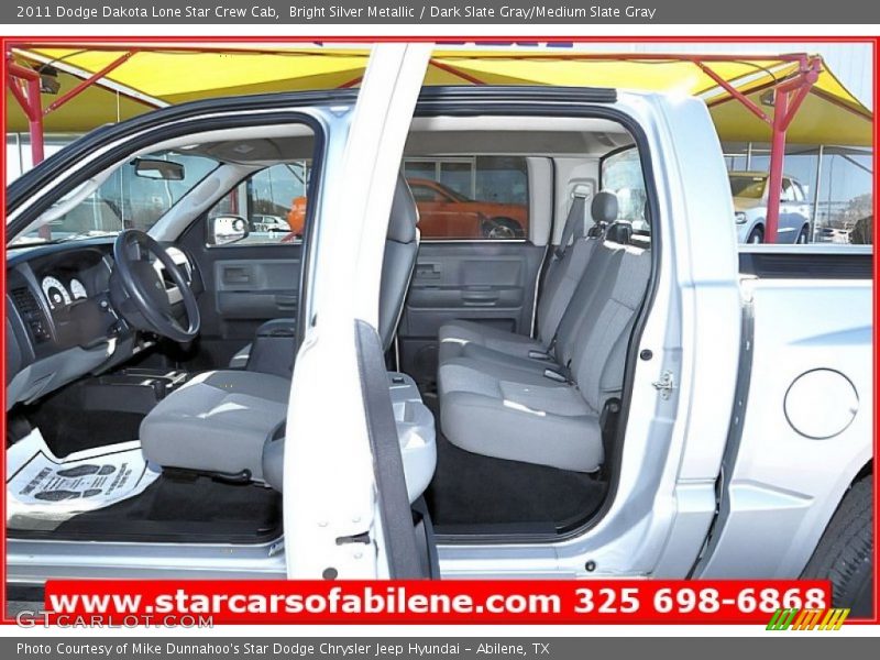 Bright Silver Metallic / Dark Slate Gray/Medium Slate Gray 2011 Dodge Dakota Lone Star Crew Cab