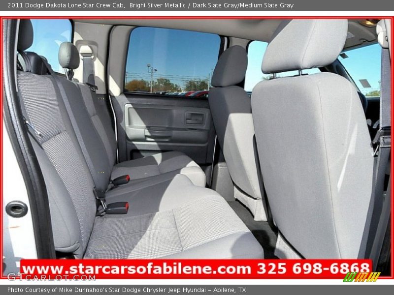 Bright Silver Metallic / Dark Slate Gray/Medium Slate Gray 2011 Dodge Dakota Lone Star Crew Cab