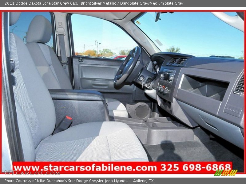 Bright Silver Metallic / Dark Slate Gray/Medium Slate Gray 2011 Dodge Dakota Lone Star Crew Cab
