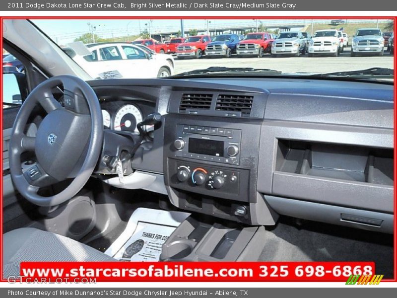 Bright Silver Metallic / Dark Slate Gray/Medium Slate Gray 2011 Dodge Dakota Lone Star Crew Cab