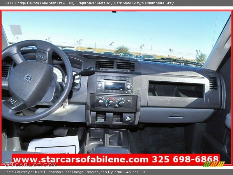 Bright Silver Metallic / Dark Slate Gray/Medium Slate Gray 2011 Dodge Dakota Lone Star Crew Cab