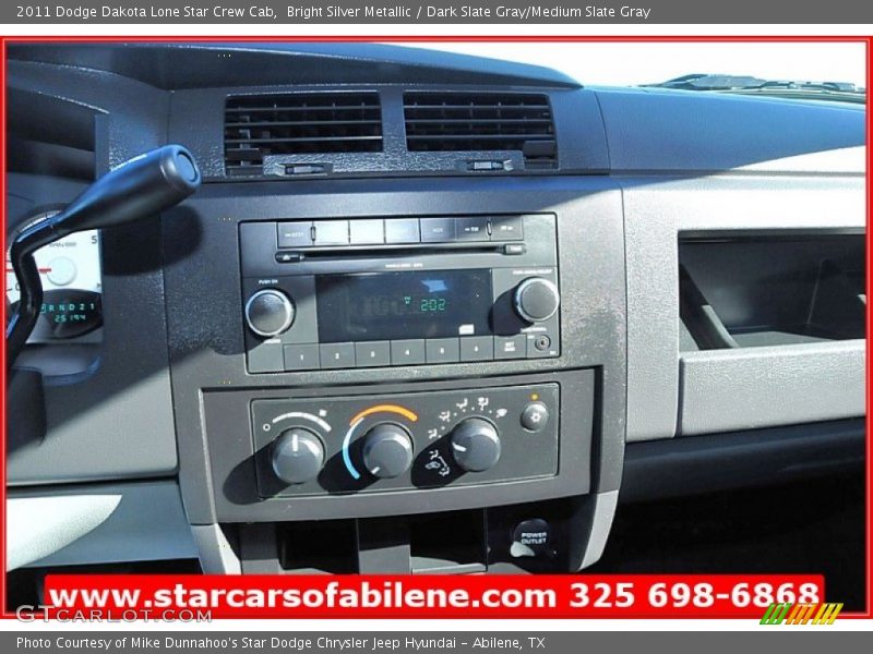 Bright Silver Metallic / Dark Slate Gray/Medium Slate Gray 2011 Dodge Dakota Lone Star Crew Cab