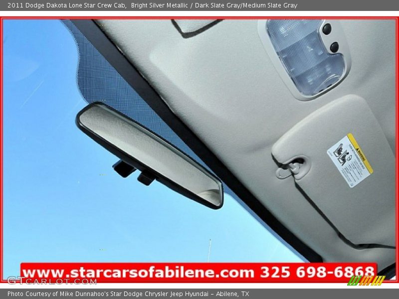 Bright Silver Metallic / Dark Slate Gray/Medium Slate Gray 2011 Dodge Dakota Lone Star Crew Cab
