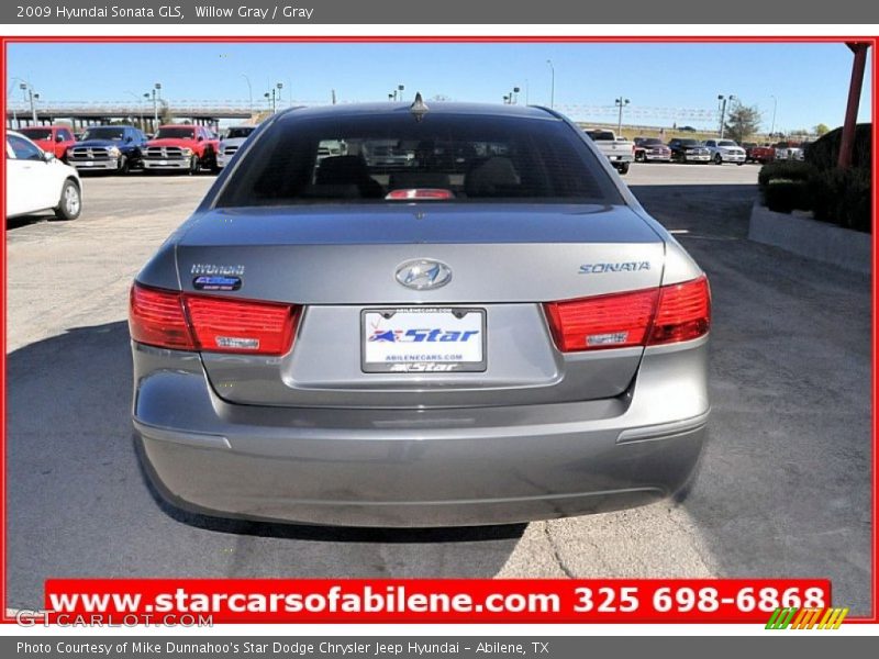 Willow Gray / Gray 2009 Hyundai Sonata GLS