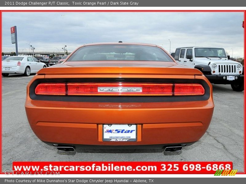 Toxic Orange Pearl / Dark Slate Gray 2011 Dodge Challenger R/T Classic