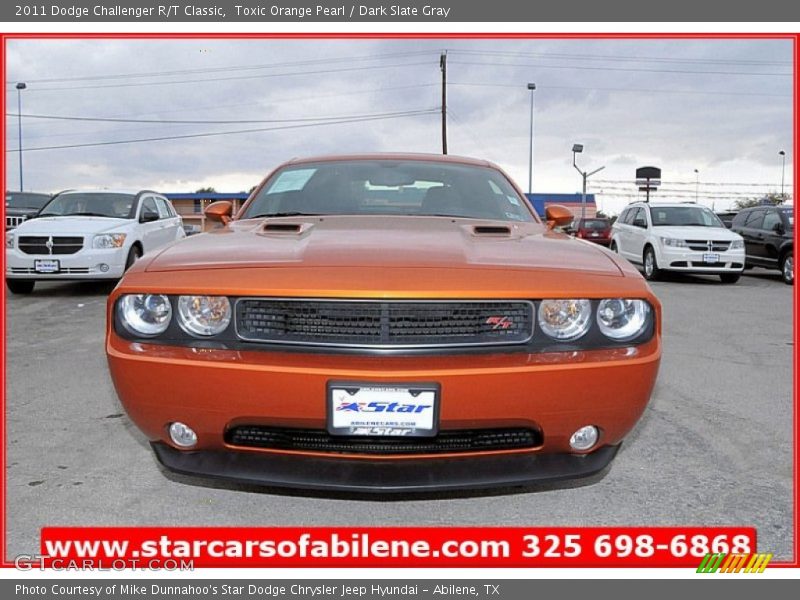Toxic Orange Pearl / Dark Slate Gray 2011 Dodge Challenger R/T Classic