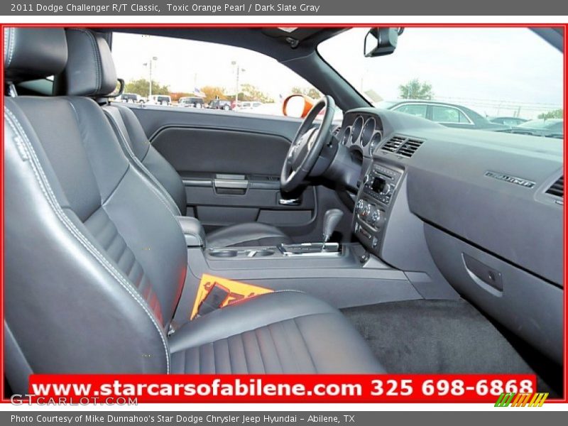 Toxic Orange Pearl / Dark Slate Gray 2011 Dodge Challenger R/T Classic