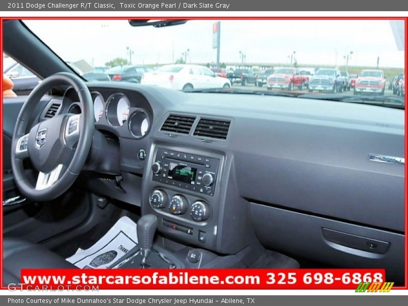Toxic Orange Pearl / Dark Slate Gray 2011 Dodge Challenger R/T Classic