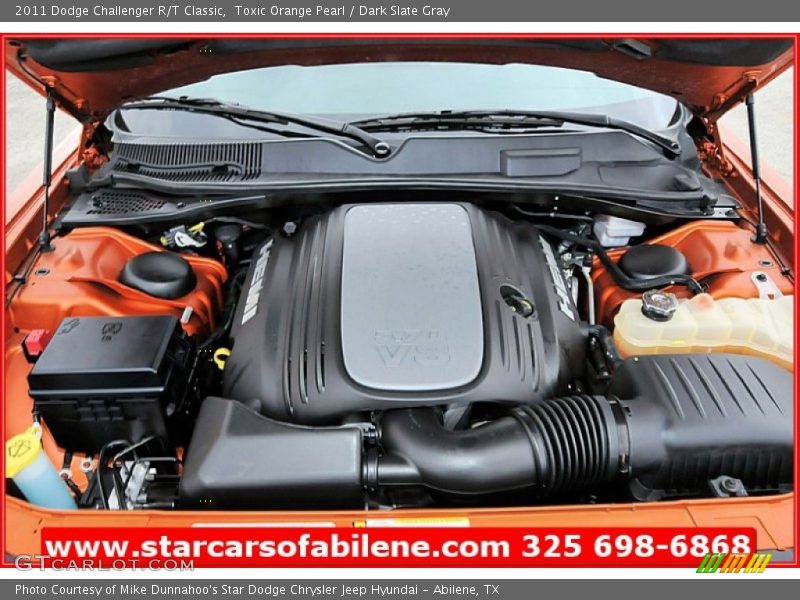 Toxic Orange Pearl / Dark Slate Gray 2011 Dodge Challenger R/T Classic