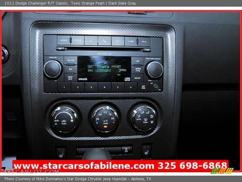 Toxic Orange Pearl / Dark Slate Gray 2011 Dodge Challenger R/T Classic
