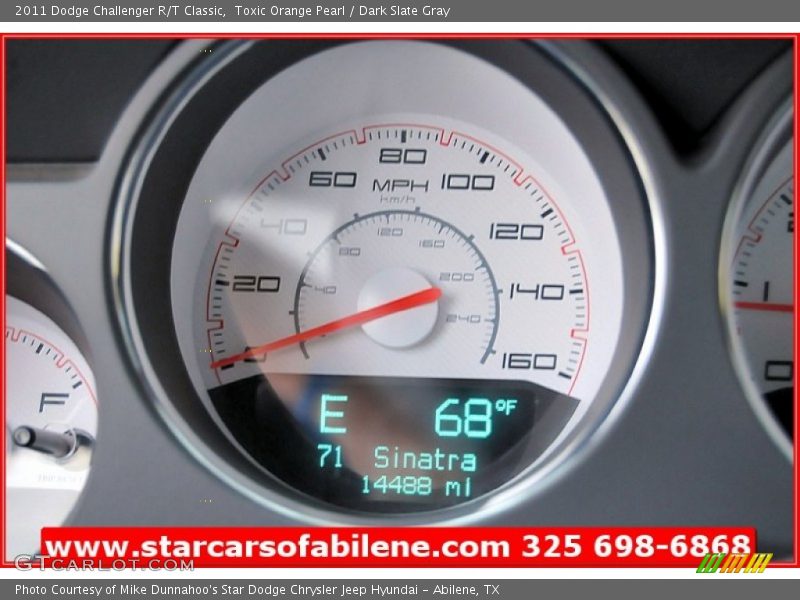 Toxic Orange Pearl / Dark Slate Gray 2011 Dodge Challenger R/T Classic
