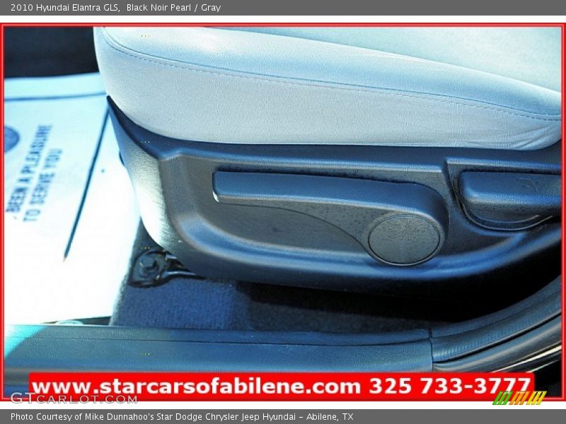 Black Noir Pearl / Gray 2010 Hyundai Elantra GLS
