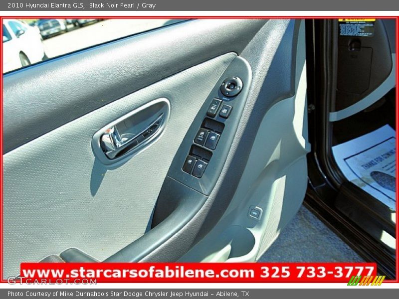 Black Noir Pearl / Gray 2010 Hyundai Elantra GLS