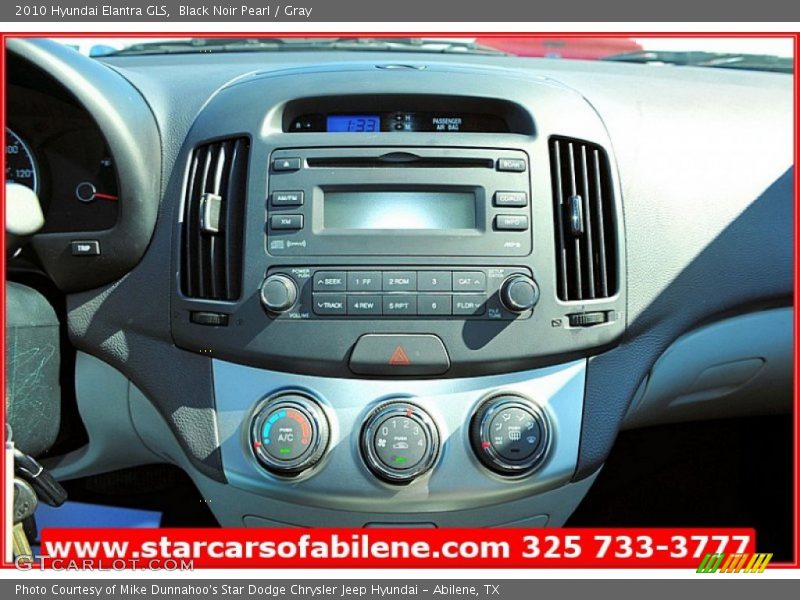 Black Noir Pearl / Gray 2010 Hyundai Elantra GLS