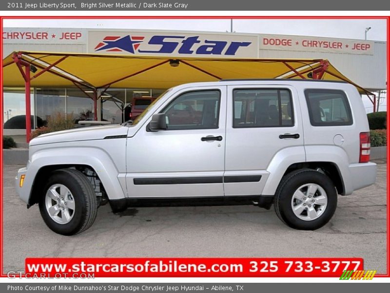 Bright Silver Metallic / Dark Slate Gray 2011 Jeep Liberty Sport