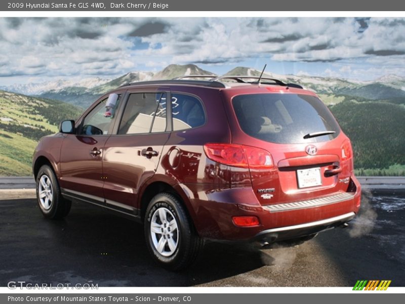 Dark Cherry / Beige 2009 Hyundai Santa Fe GLS 4WD