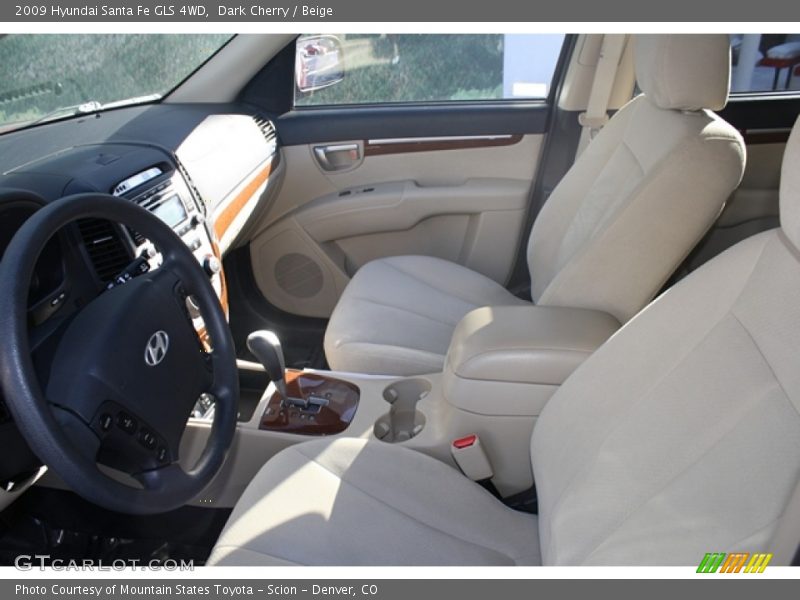 Dark Cherry / Beige 2009 Hyundai Santa Fe GLS 4WD