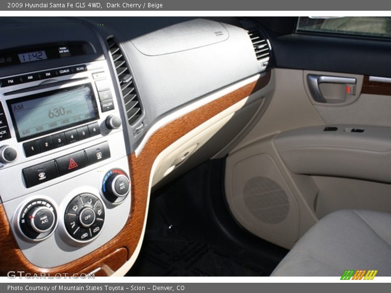 Dark Cherry / Beige 2009 Hyundai Santa Fe GLS 4WD