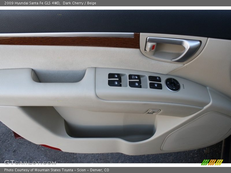 Dark Cherry / Beige 2009 Hyundai Santa Fe GLS 4WD