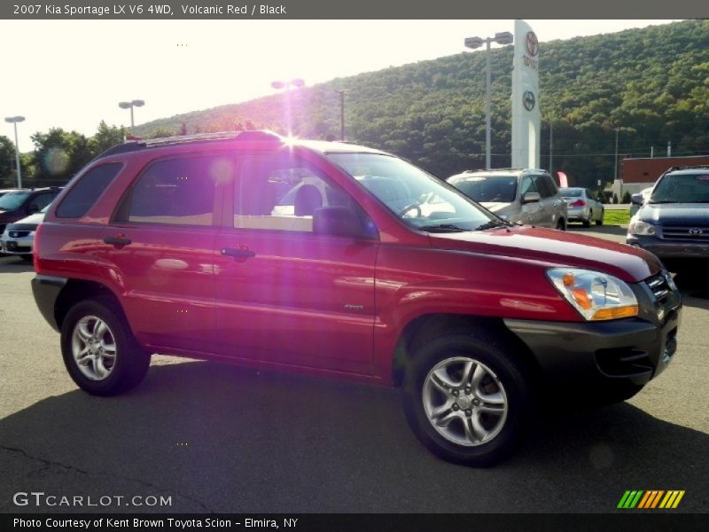 Volcanic Red / Black 2007 Kia Sportage LX V6 4WD