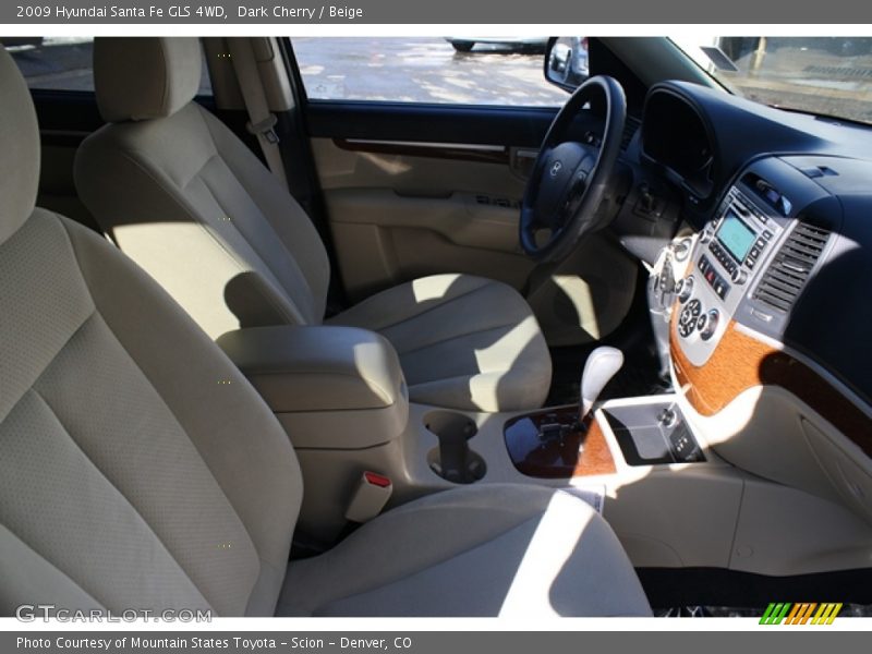 Dark Cherry / Beige 2009 Hyundai Santa Fe GLS 4WD