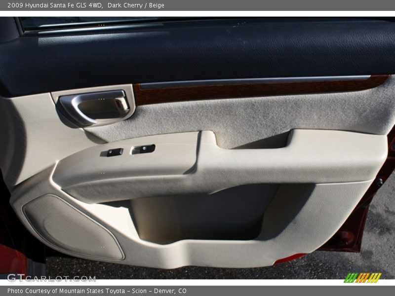 Dark Cherry / Beige 2009 Hyundai Santa Fe GLS 4WD